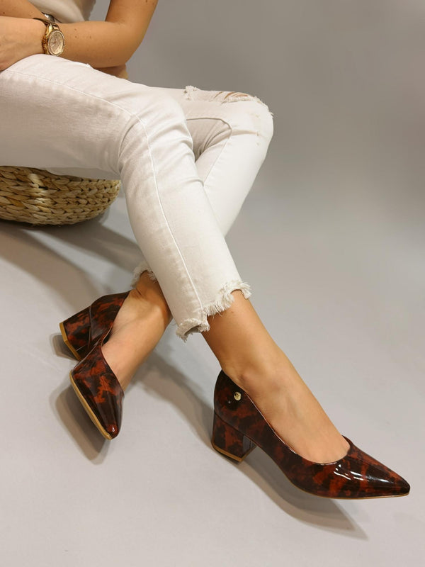 Štikle G553 - VIZZANO - na deblju štiklu - LEOPARD