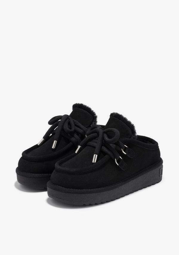 Zimske papuče D.Franklin Nordic Clog Black G629 - CRNA