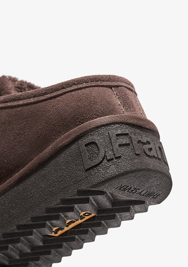 Zimske papuče D.Franklin Nordic Clog Choco G629 - SMEĐA