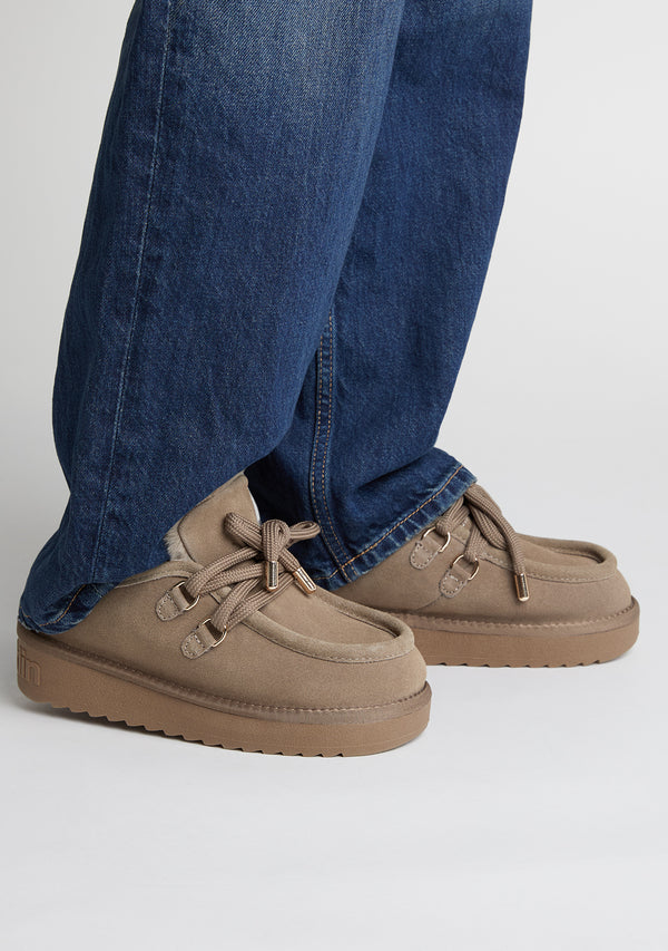 Zimske papuče D.Franklin Nordic Clog Taupe G629 - TAUPE