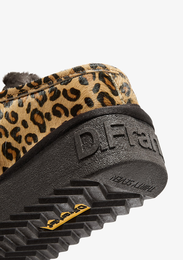 Zimske papuče D.Franklin Nordic Clog Leo G629 - LEOPARD