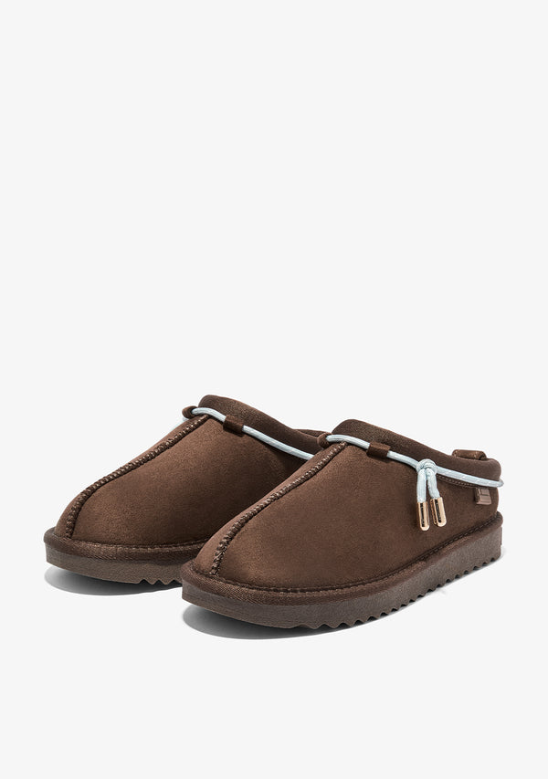 Zimske papuče D.Franklin Nordic Lite Clog Choco G630 - SMEĐA