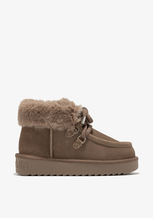Gležnjače D.Franklin Nordic Mid Fur Taupe G632 - TAUPE