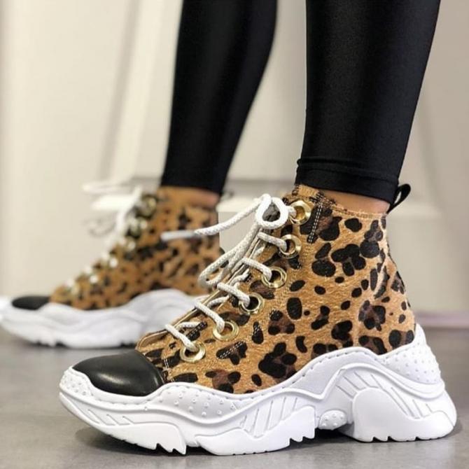 **LEOPARD POLUDUBOKE PATIKE SA SPORTSKIM ĐONOM