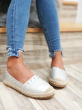 ESPADRILE SA ĐONOM OD JUTE I NITNAMA - SREBRNE