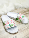 FLAMINGO PAPUČE - BELE