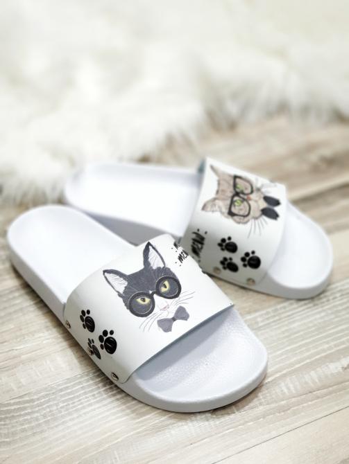 MEOW MEOW PAPUČE - BELE