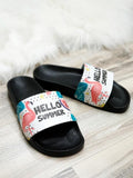 HELLO SUMMER PAPUČE - CRNE