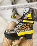 NEON LEOPARD, SNAKE BAKANDŽE - NEON ŽUTO/CRNE/SMEĐE