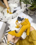 ŠPIC SALONKE NA DEBLJU ŠTIKLU SA KAIŠEM - OKER