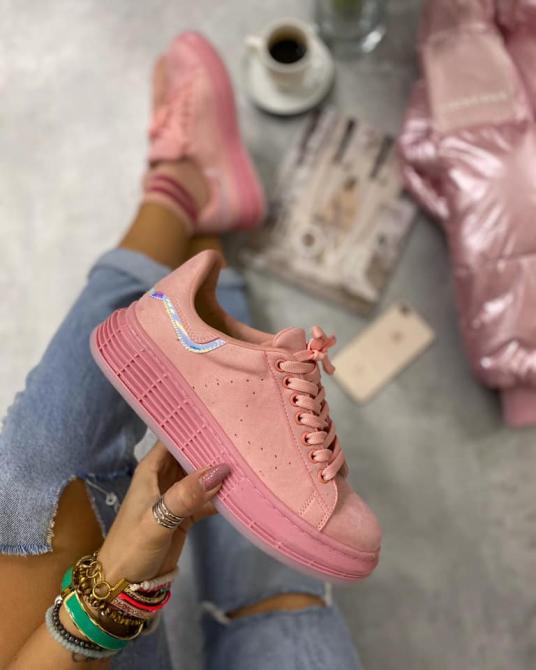 VELUR HOLOGRAM PATIKE - ROZE