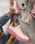 HOLOGRAM ŽENSKE PATIKE - BELO/ROZE