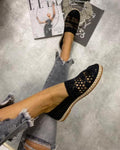 HEKLANE KONČANE ESPADRILE - CRNE