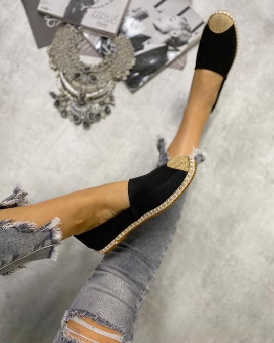 ŽENSKE ESPADRILE SA JUTOM - CRNE