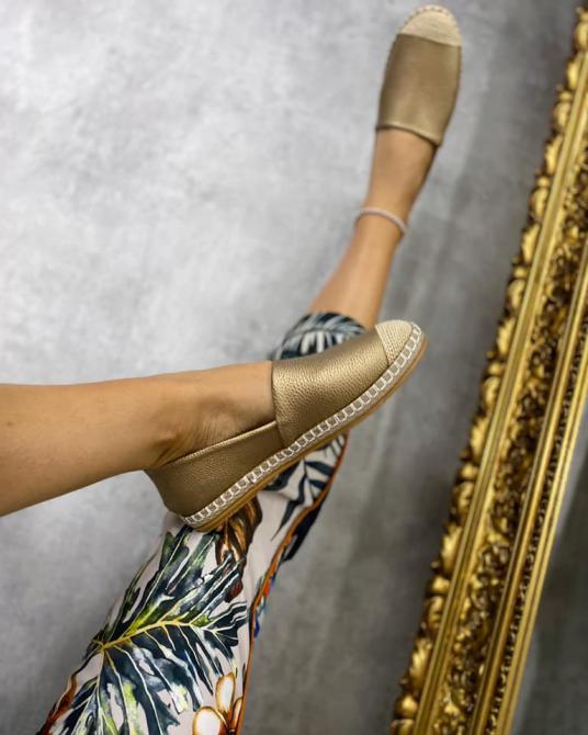 ŽENSKE ESPADRILE SA JUTOM - ZLATNE