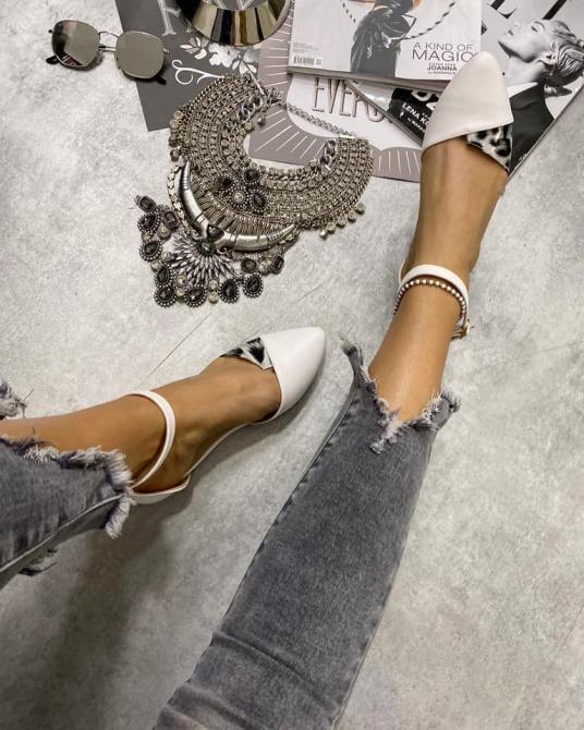 ŠPIC BALETANKE SA LEOPARD PRINTOM - BELE