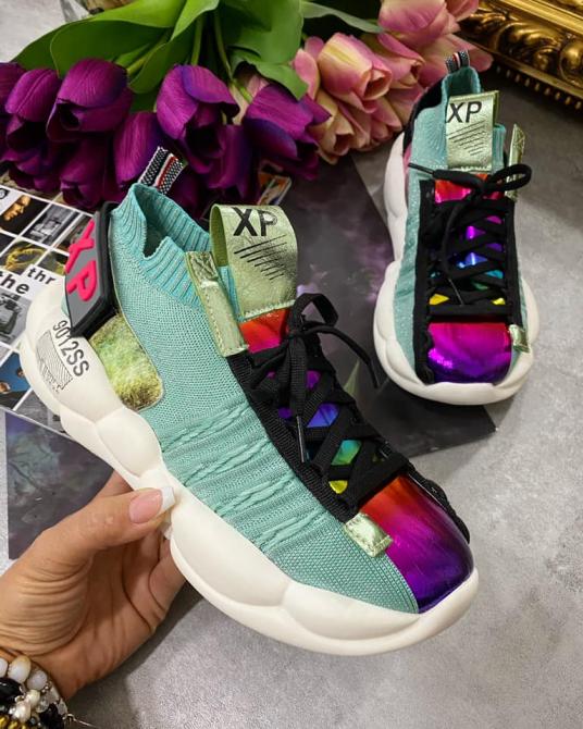 HOLOGRAM PLITKE STREČ PATIKE - MINT NEON