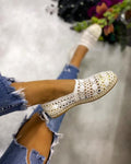 HEKLANE KONČANE ESPADRILE - BELO/ZLATNE