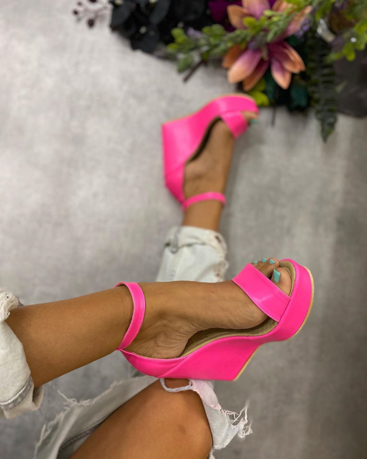 NEON SANDALE NA PUNU PETU - PINK