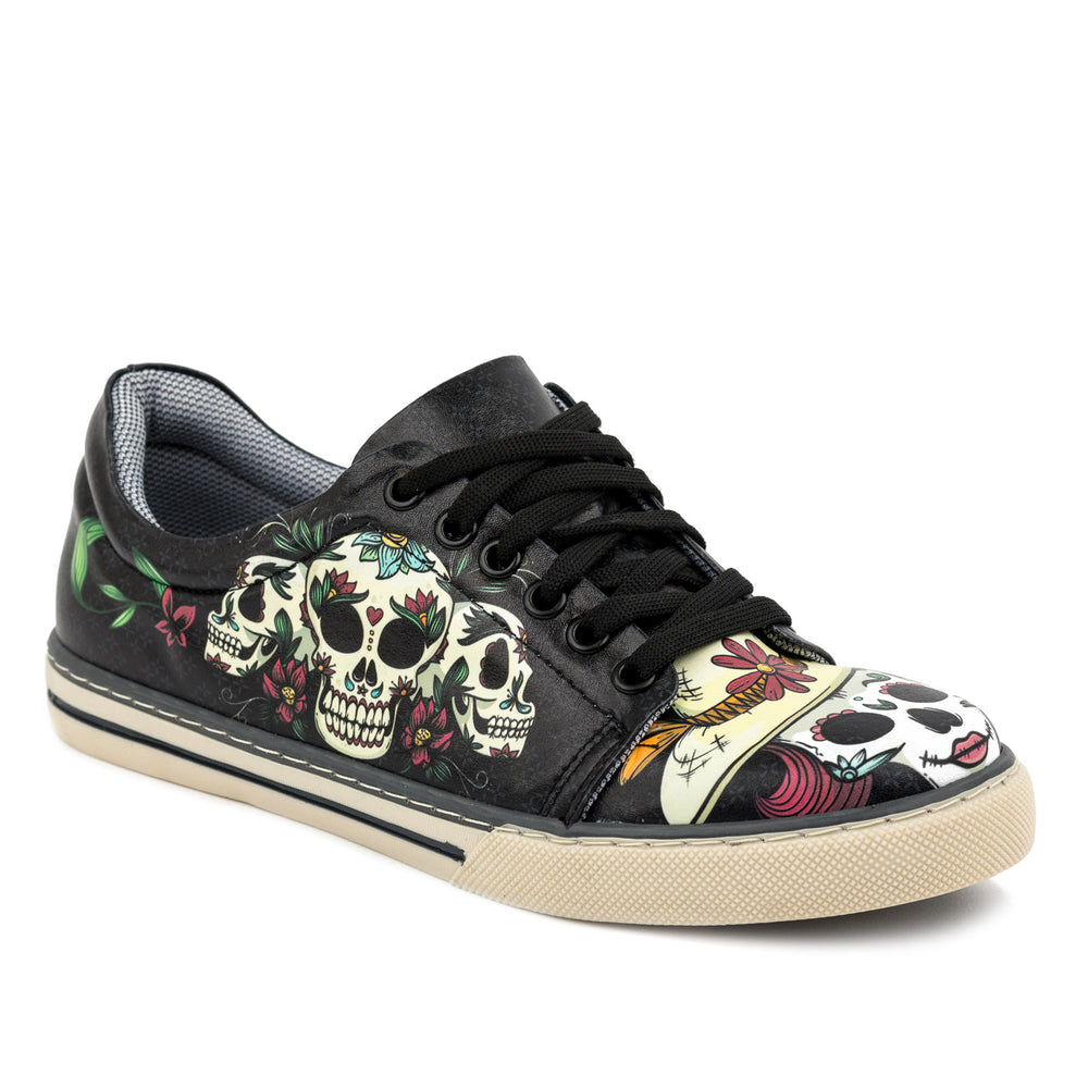 SKULL RAVNE PATIKE - CRNE