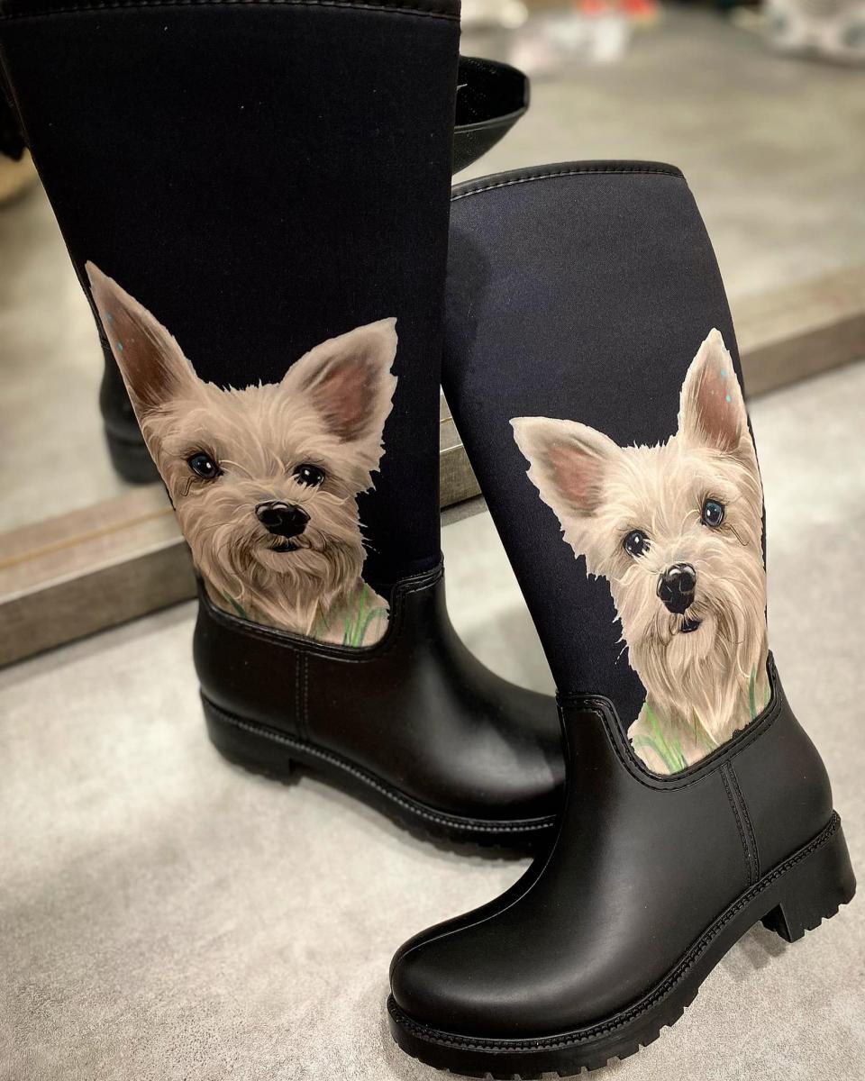 WEST TERRIER VODOOTPORNE GUMENE ČIZME - CRNE