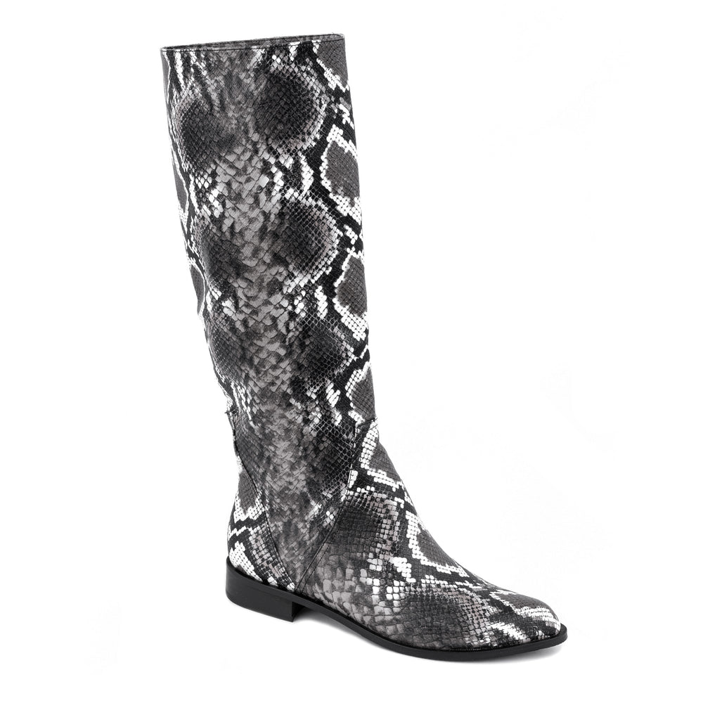 SNAKE RAVNE DUBOKE ČIZME - SMEĐE