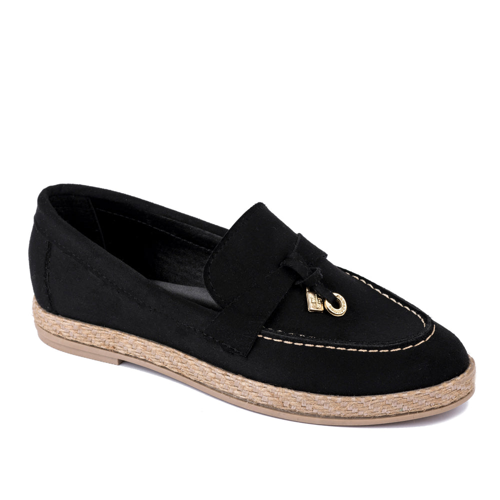 VELUR ESPADRILE SA JUTOM - CRNE