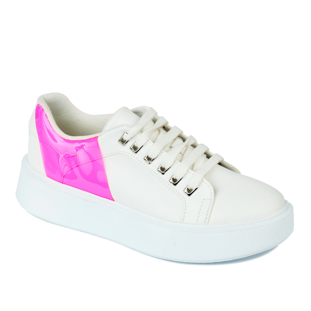 PATIKE SA VISOKIM ĐONOM - BELE/PINK