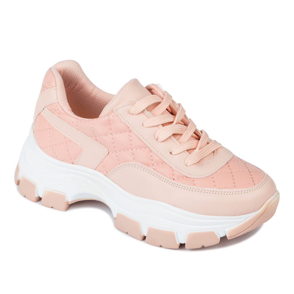 ŠTEPANE PATIKE SA VISOKIM ĐONOM - ROZE