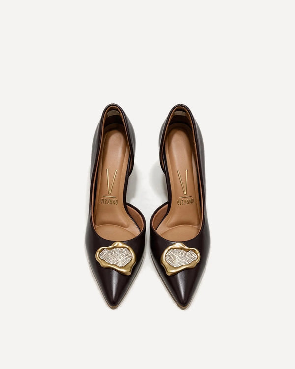 Štikle G549 - VIZZANO - na tanku štiklu - SMEĐA